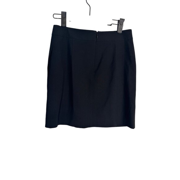 Theory Size 0 Black Wool Blend Chablis Tailor Skirt With Pockets & Back Zipper - Picture 9 of 14